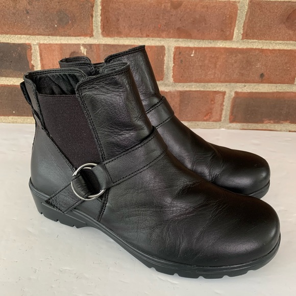 skechers black leather ankle boots Off 
